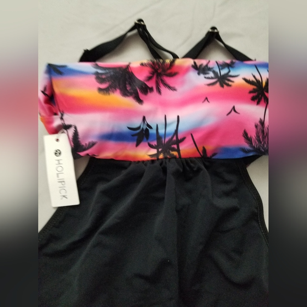 3/$25 Colorful Tropical Print Swimsuit Top